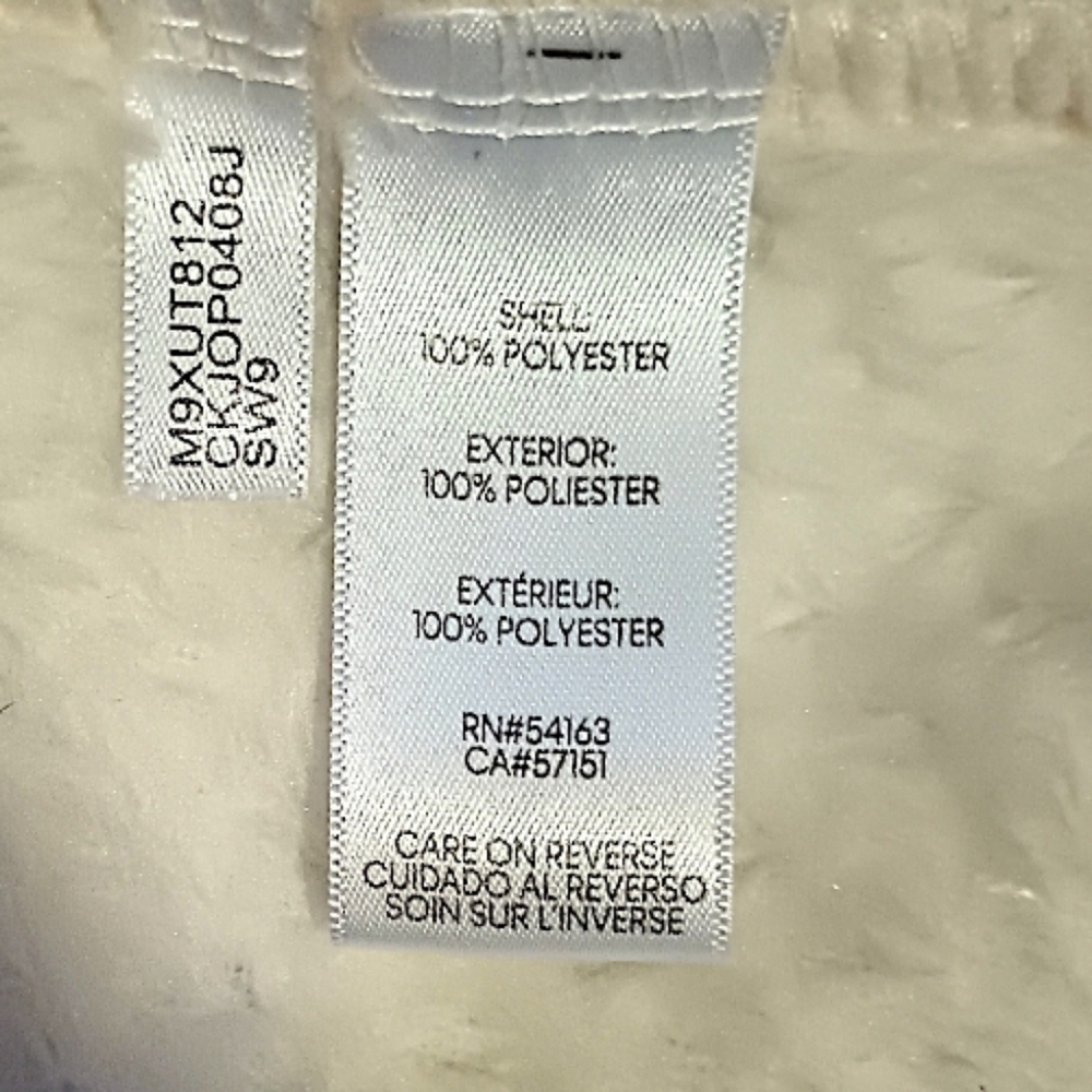Calvin Klein | Fleece Full-Zip Vest | Ivory | Size Medium | EUC - Picture 6 of 10